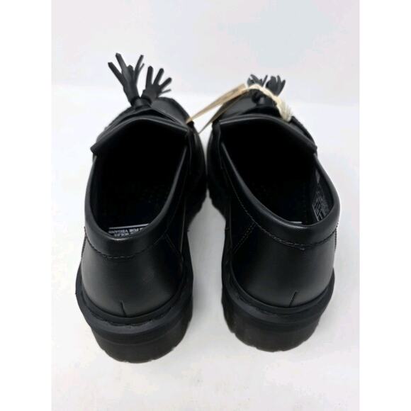 Dr Doc Martens Adrian Quad Black Platform Vegan Leather Shoes Ladies 8 Men 7 - Picture 4 of 10